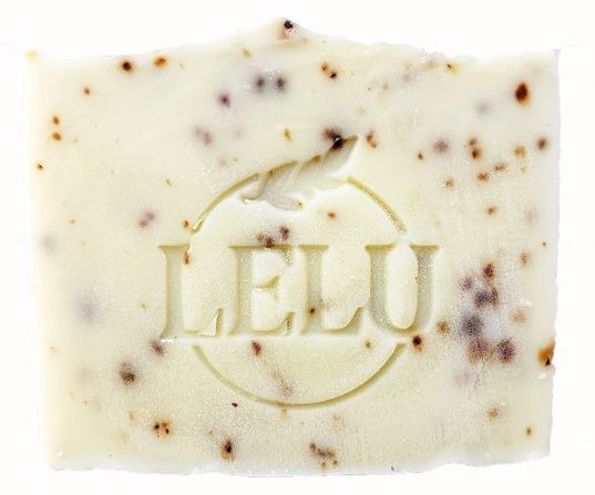 A bar of Tea Tree and Eucalyptus soap from LELU SOAP LAB.